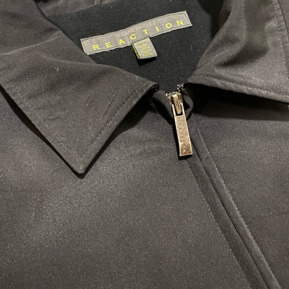 Kenneth Cole Reaction Black Lightweight Jacket Full Zip Mock Neck Coat Men’s XXL - Picture 5 of 5